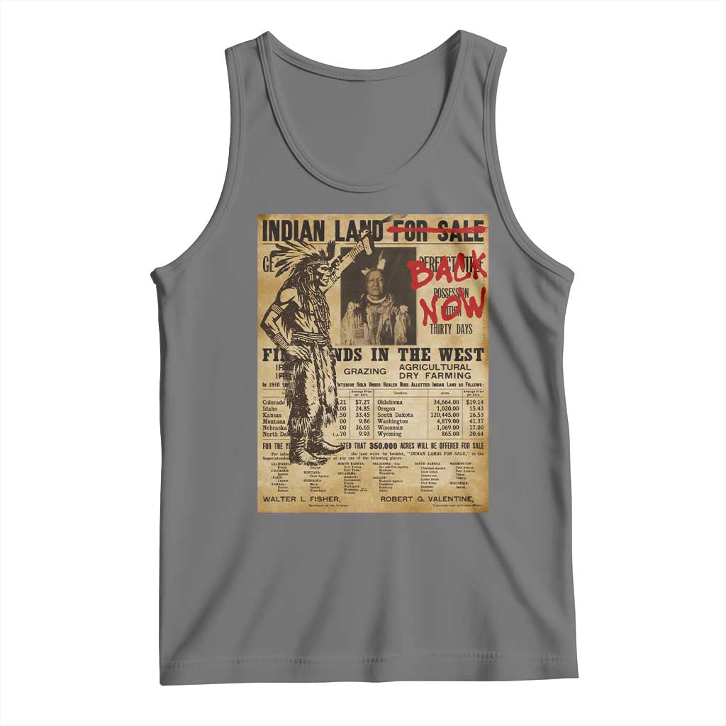 Native American Tank Top Indian Land For Back Now TS10 Black Heather Print Your Wear