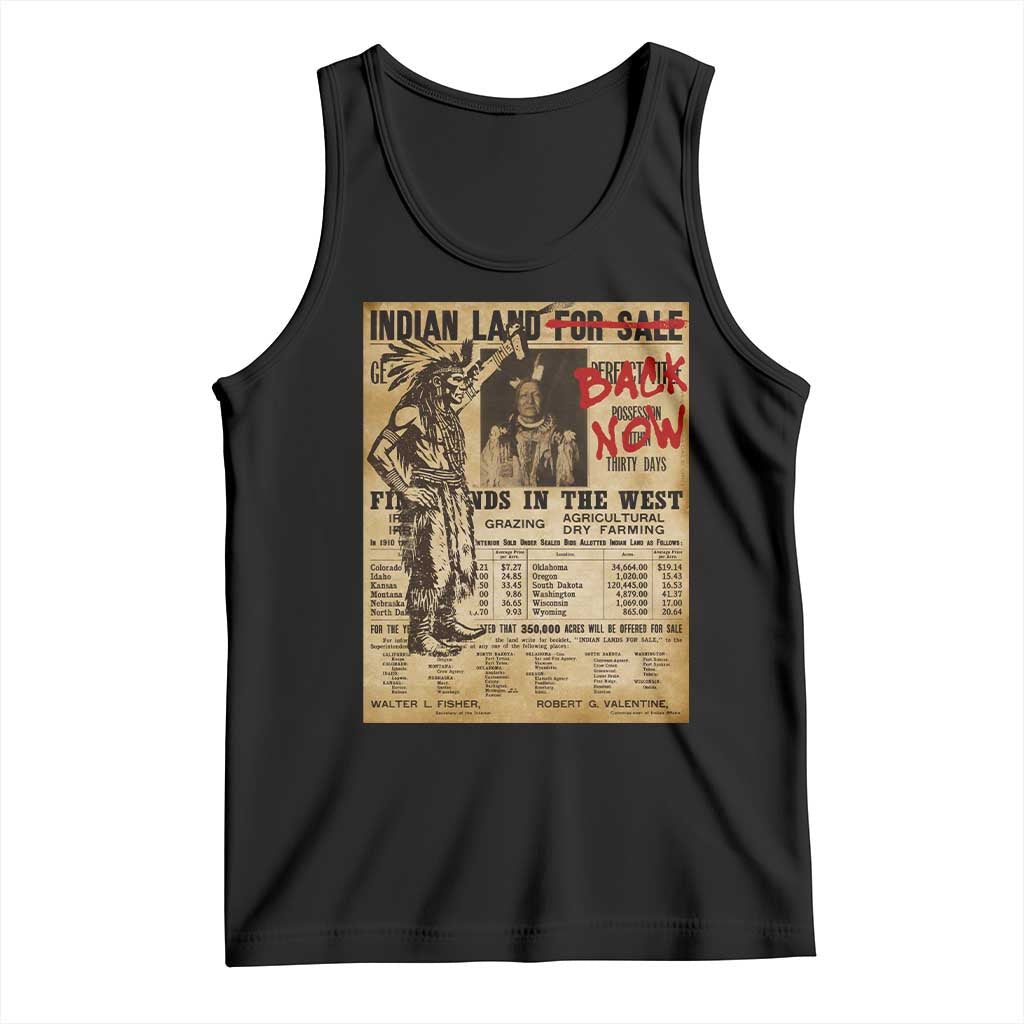 Native American Tank Top Indian Land For Back Now TS10 Black Print Your Wear