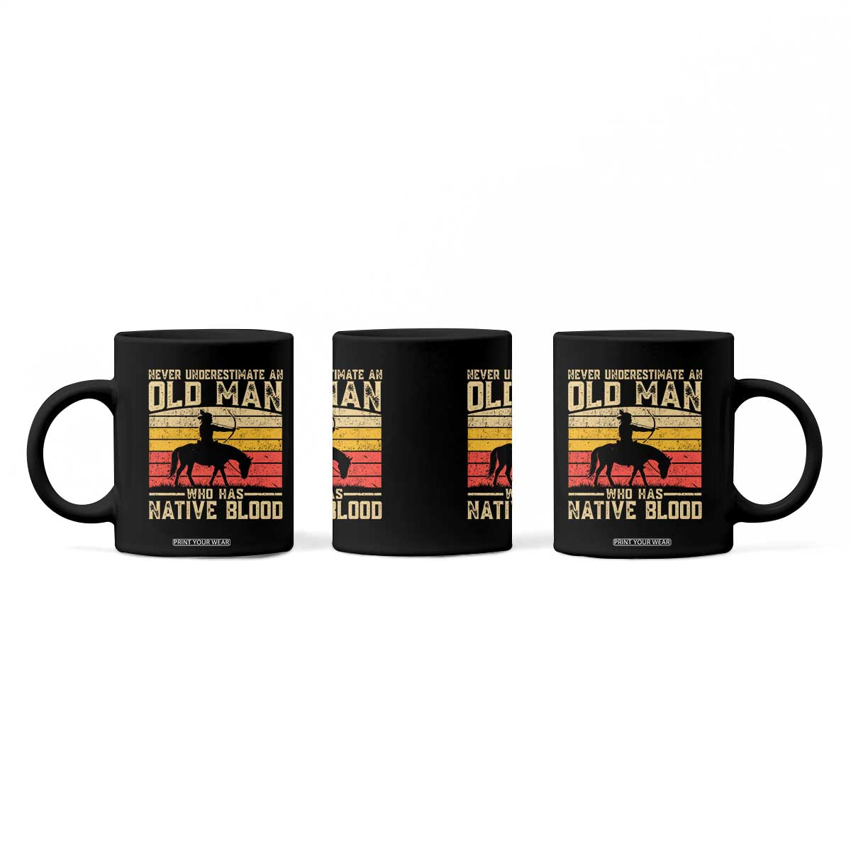 Funny Native American Coffee Mug Never Underestimate An Old Man Native American TS10 Print Your Wear