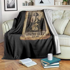 Geronimo Throw Blanket Vintage Apache Warrior Native American TS10 Print Your Wear