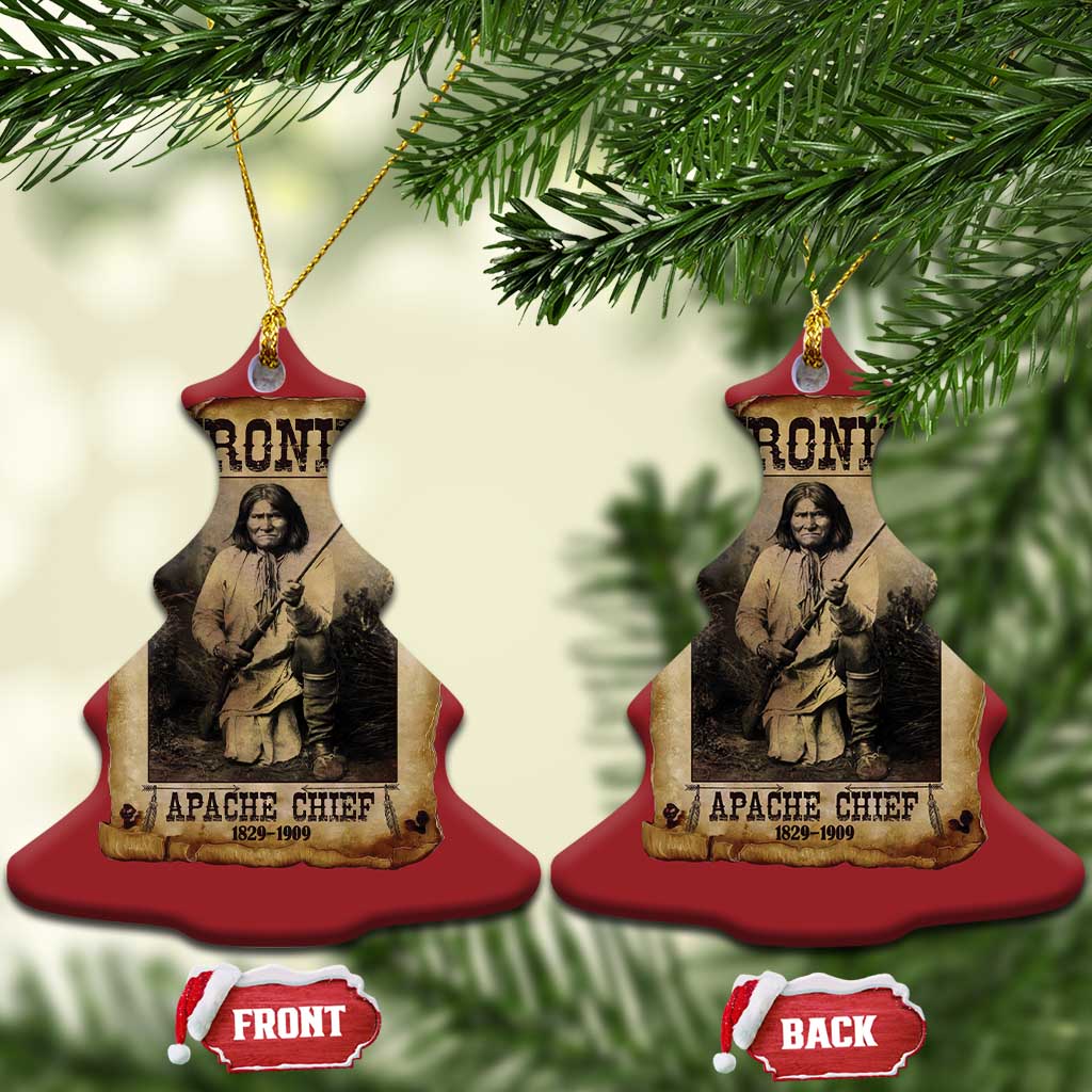 Geronimo Christmas Ornament Vintage Apache Warrior Native American TS10 Christmas Tree Red Print Your Wear