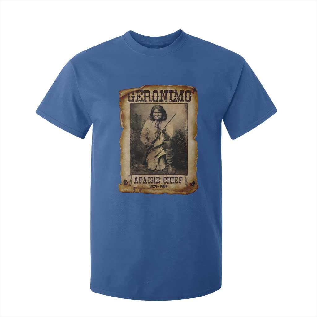 Geronimo T Shirt For Kid Vintage Apache Warrior Native American TS10 Royal Blue Print Your Wear