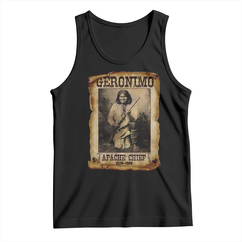 Geronimo Tank Top Vintage Apache Warrior Native American TS10 Black Print Your Wear