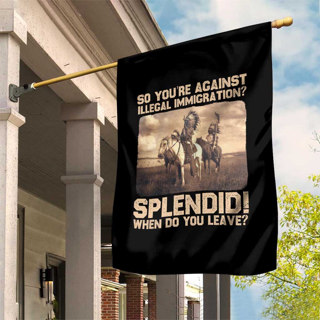 Vintage Native American Garden Flag Funny Indian Indigenous Peoples Day TS10 Print Your Wear