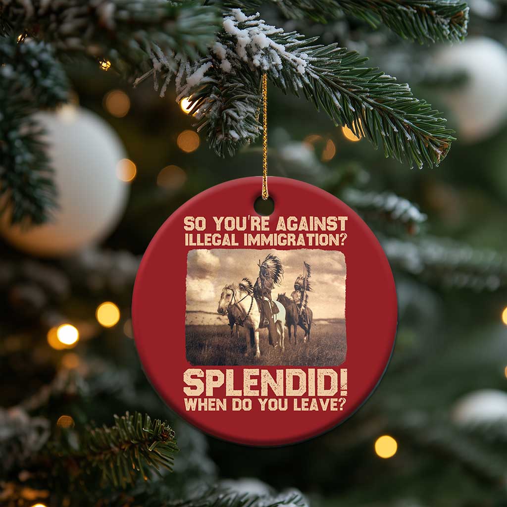 Vintage Native American Christmas Ornament Funny Indian Indigenous Peoples Day TS10 Print Your Wear