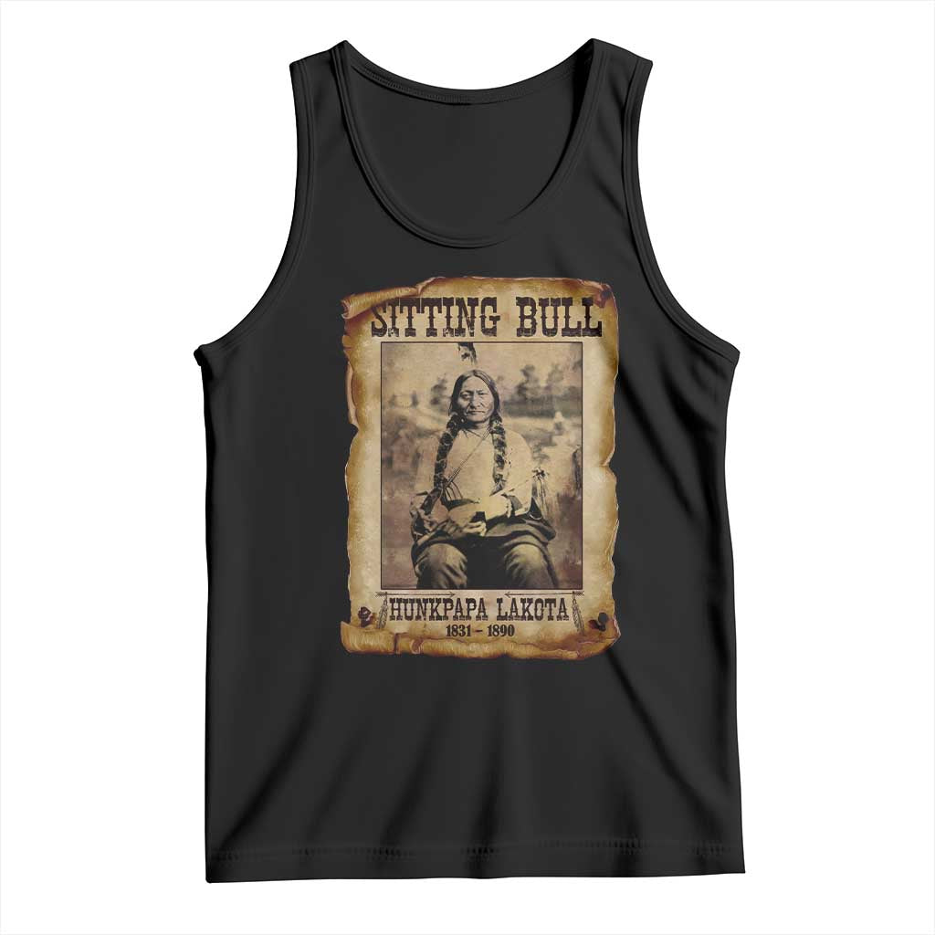 Sitting Bull Tank Top Native American Indian Chief Hunkpapa Lakota Sioux TS10 Black Print Your Wear
