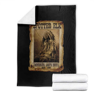 Spotted Elk Throw Blanket Lakota Sioux Miniconjou Chief Native American History TS10 Black Print Your Wear
