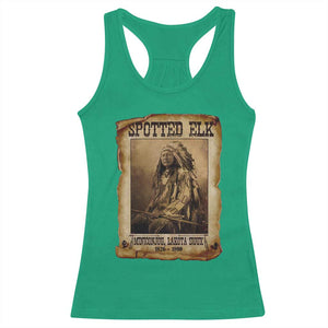 Spotted Elk Racerback Tank Top Lakota Sioux Miniconjou Chief Native American History TS10 Irish Green Print Your Wear