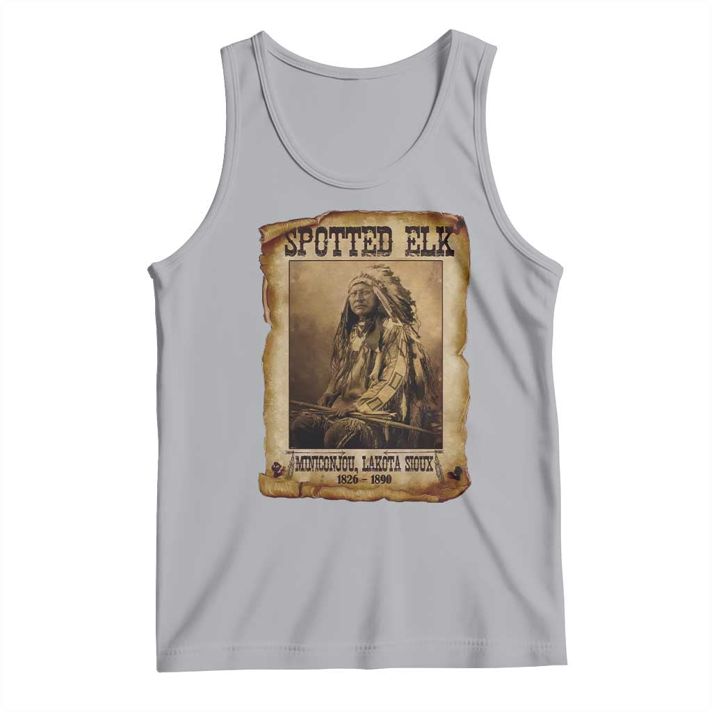 Spotted Elk Tank Top Lakota Sioux Miniconjou Chief Native American History TS10 Athletic Heather Print Your Wear