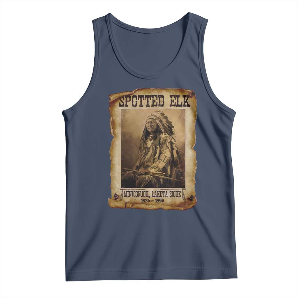 Spotted Elk Tank Top Lakota Sioux Miniconjou Chief Native American History TS10 Navy Print Your Wear