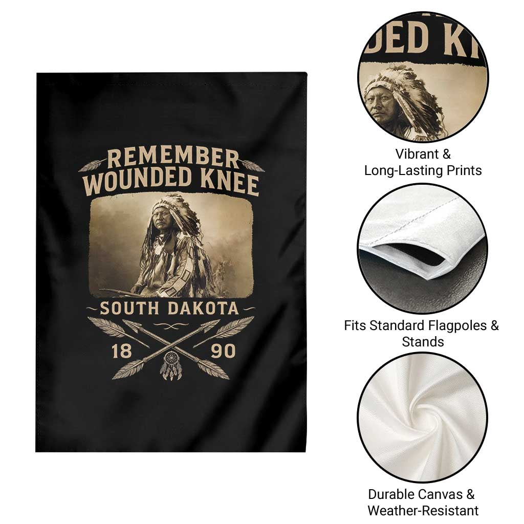 Remember Wounded Knee Garden Flag Spotted Elk Lakota Sioux Native American History TS10 Print Your Wear