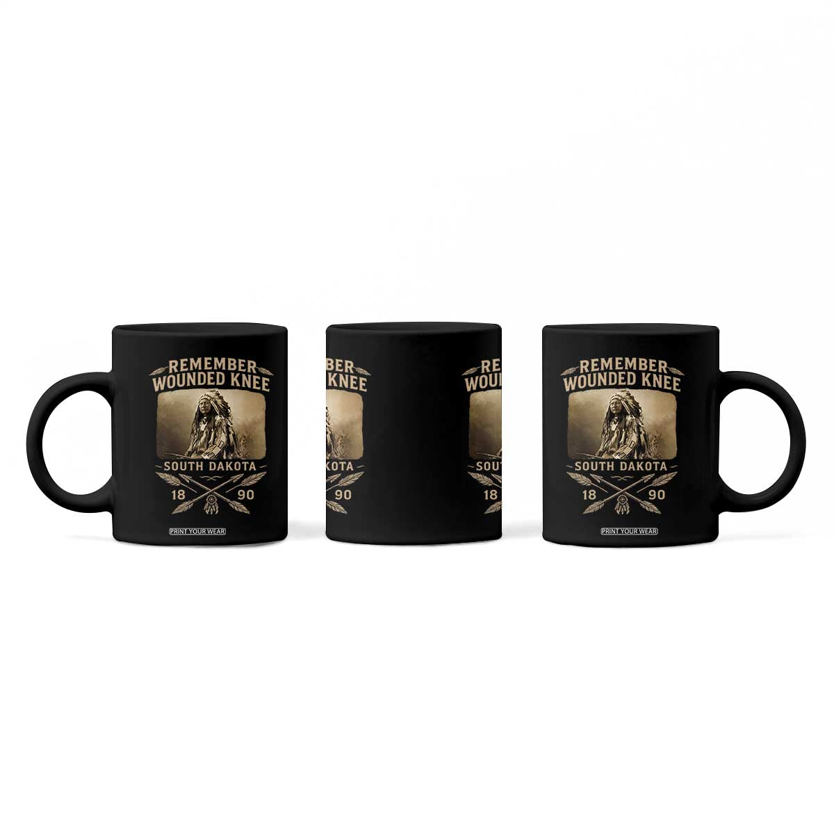 Remember Wounded Knee Coffee Mug Spotted Elk Lakota Sioux Native American History TS10 Print Your Wear