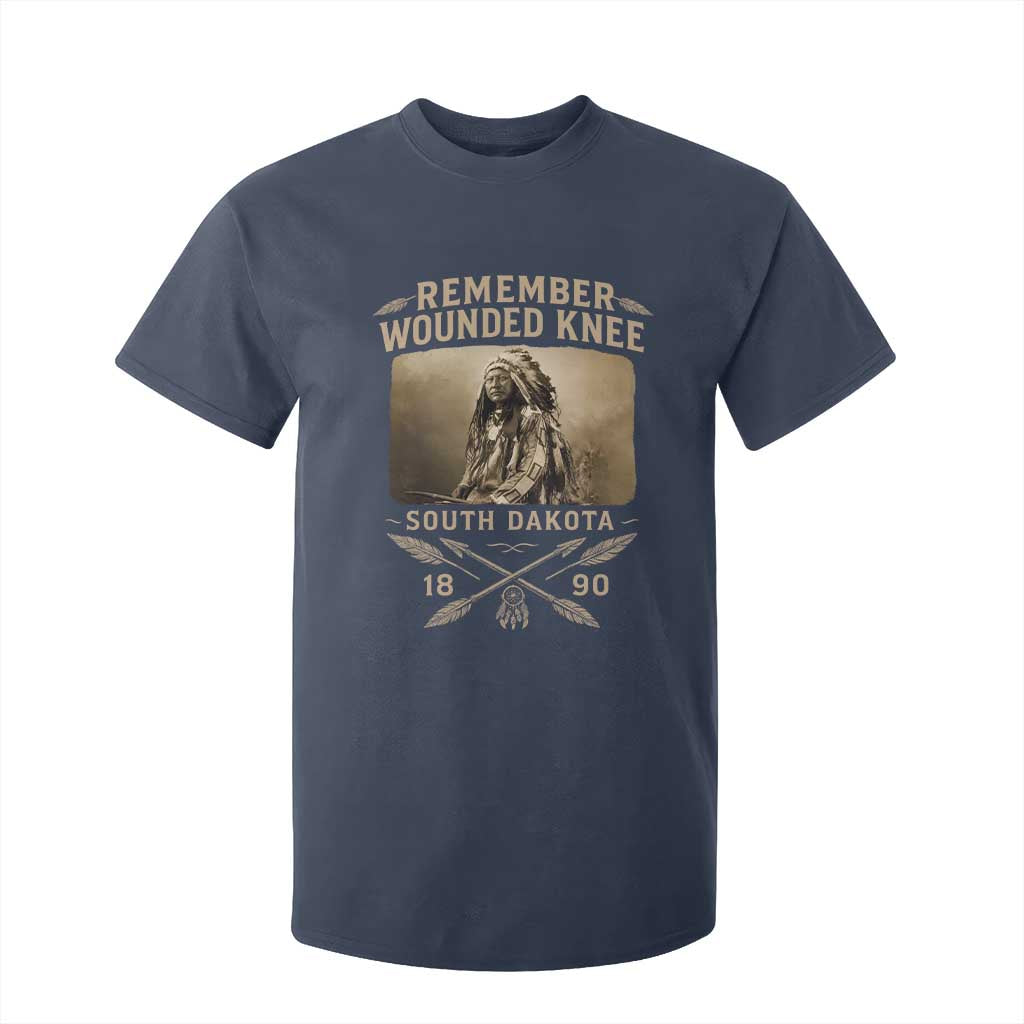 Remember Wounded Knee T Shirt For Kid Spotted Elk Lakota Sioux Native American History TS10 Navy Print Your Wear