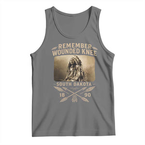 Remember Wounded Knee Tank Top Spotted Elk Lakota Sioux Native American History TS10 Black Heather Print Your Wear