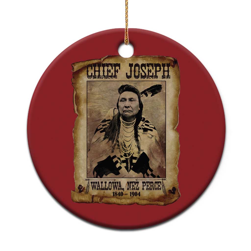 Chief Joseph Christmas Ornament Wallowa Nez Perce Native American Leader History TS10 Print Your Wear
