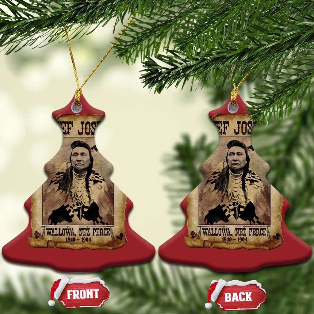 Chief Joseph Christmas Ornament Wallowa Nez Perce Native American Leader History TS10 Christmas Tree Red Print Your Wear