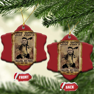 Chief Joseph Christmas Ornament Wallowa Nez Perce Native American Leader History TS10 Snow Flake Red Print Your Wear