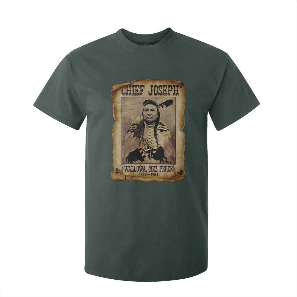 Chief Joseph T Shirt For Kid Wallowa Nez Perce Native American Leader History TS10 Dark Forest Green Print Your Wear