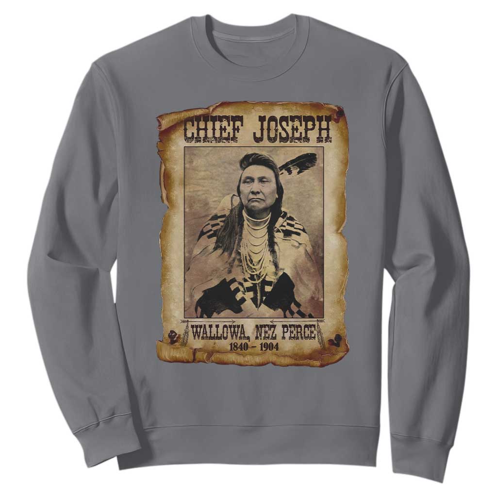 Chief Joseph Sweatshirt Wallowa Nez Perce Native American Leader History TS10 Charcoal Print Your Wear