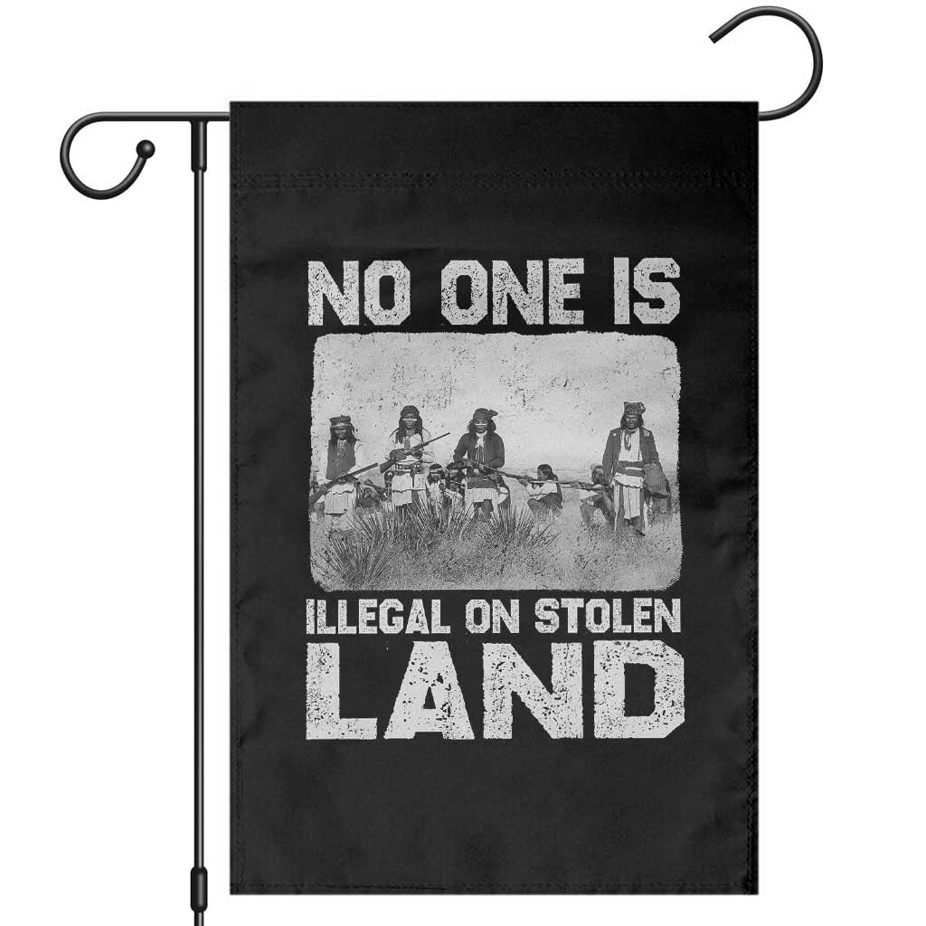 No One Is Illegal On Stolen Land Garden Flag Native Tribe Indigenous People TS10 Black Print Your Wear