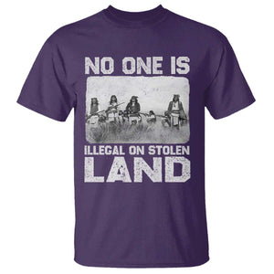 No One Is Illegal On Stolen Land T Shirt Native Tribe Indigenous People TS10 Purple Print Your Wear