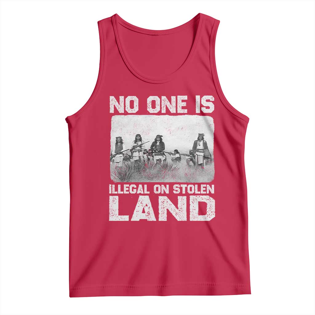 No One Is Illegal On Stolen Land Tank Top Native Tribe Indigenous People TS10 Red Print Your Wear