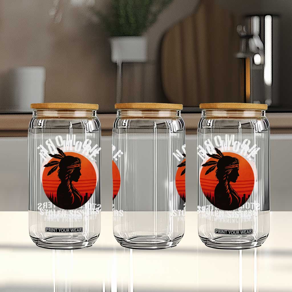 MMIW No More Stolen Sisters Glass Can American Native Indigenous Woman TS10 Print Your Wear