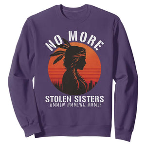 MMIW No More Stolen Sisters Sweatshirt American Native Indigenous Woman TS10 Purple Print Your Wear