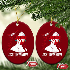 MMIW Awareness Ceramic Ornament Justice For Indigenous Woman Stop Stolen Sisters TS10 Print Your Wear