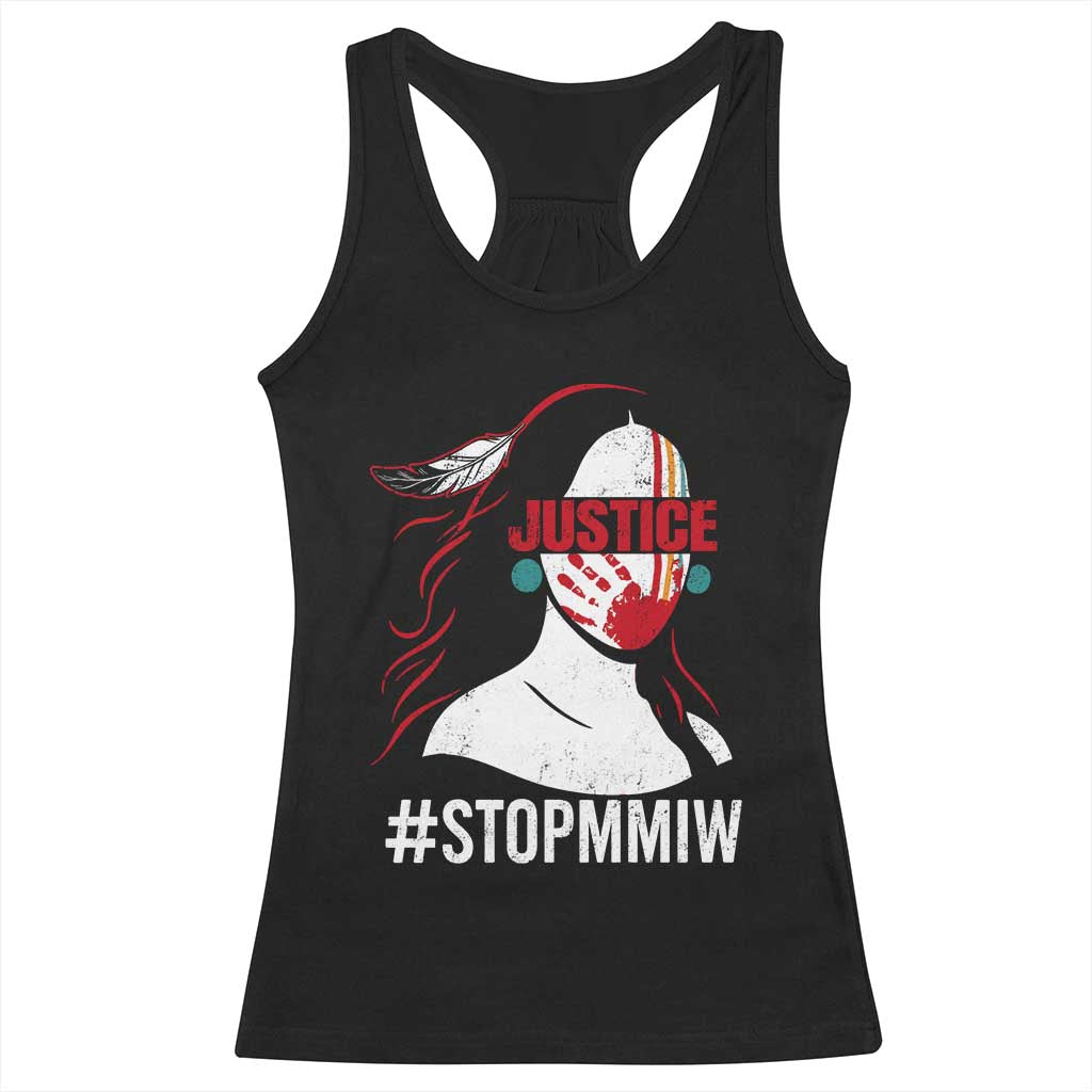 MMIW Awareness Racerback Tank Top Justice For Indigenous Woman Stop Stolen Sisters TS10 Black Print Your Wear
