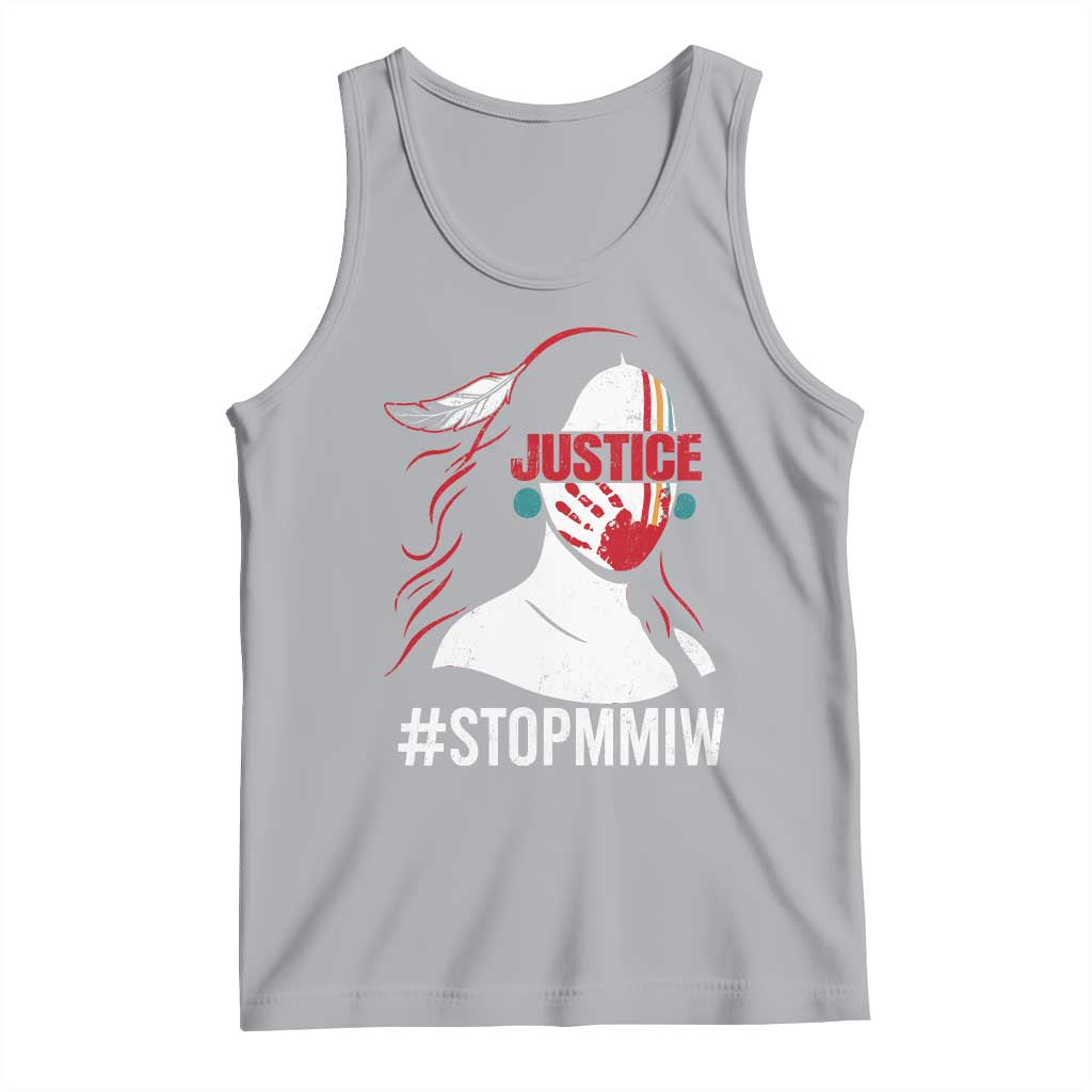 MMIW Awareness Tank Top Justice For Indigenous Woman Stop Stolen Sisters TS10 Athletic Heather Print Your Wear