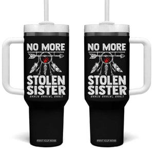 MMIW Tumbler With Handle No More Stolen Sisters Indigenous Woman TS10 One Size: 40 oz Black Print Your Wear