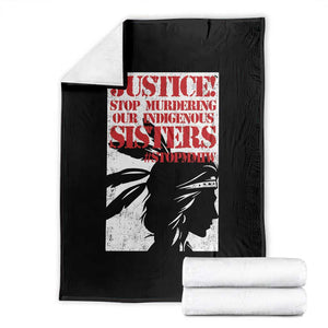 MMIW Awareness Throw Blanket Justice Stop Murdering Our Indigenous Sisters TS10 Black Print Your Wear