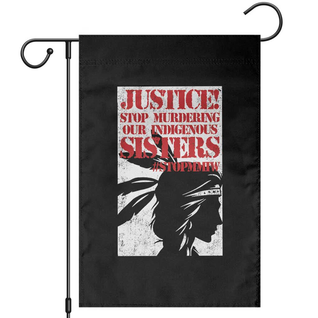 MMIW Awareness Garden Flag Justice Stop Murdering Our Indigenous Sisters TS10 Black Print Your Wear