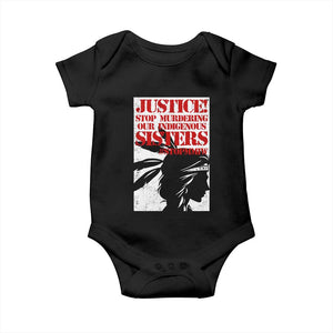MMIW Awareness Baby Onesie Justice Stop Murdering Our Indigenous Sisters TS10 Black Print Your Wear