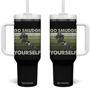 Go Smudge Yourself Tumbler With Handle Funny Sage Bundle Smudging Feather TS10 One Size: 40 oz Black Print Your Wear