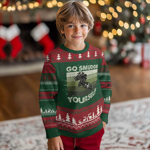 Go Smudge Yourself Knit Sweatshirt Funny Sage Bundle Smudging Feather TS10 Christmas Print Your Wear