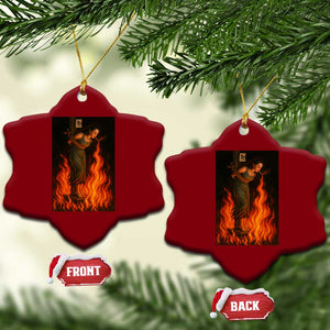 Funny Halloween Witch Ceramic Ornament Witch Lighting Cigarette With Flames Occult Unholy TS10 Print Your Wear
