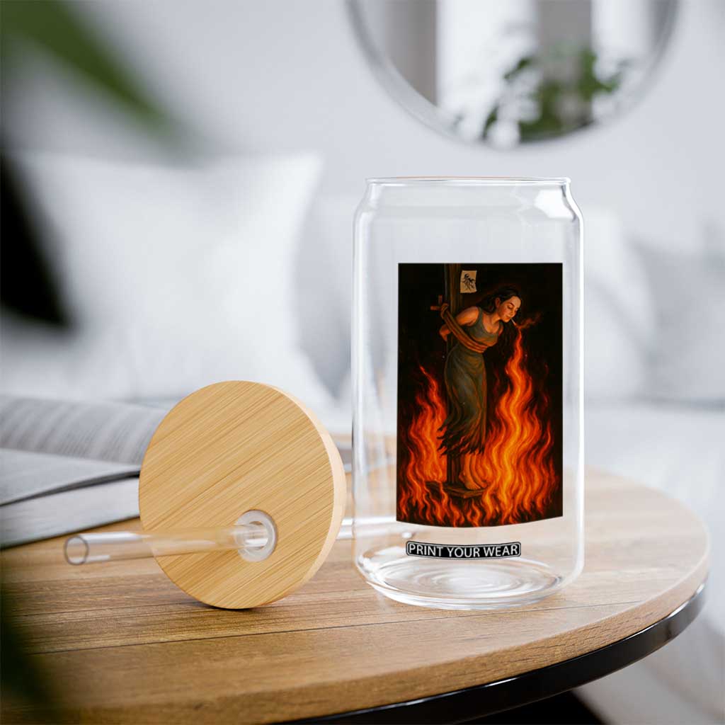 Funny Halloween Witch Glass Can Witch Lighting Cigarette With Flames Occult Unholy TS10 Print Your Wear