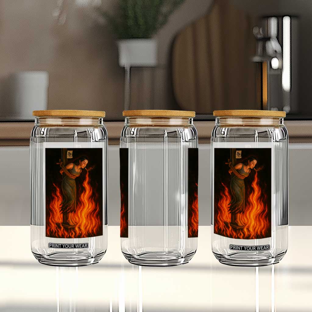 Funny Halloween Witch Glass Can Witch Lighting Cigarette With Flames Occult Unholy TS10 Print Your Wear