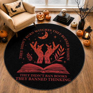 Feminist Witch Round Rug They Didnt Burn Witches Women Halloween Feminism