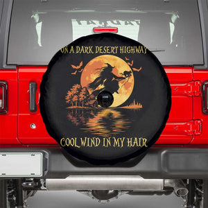 Funny Witch Spare Tire Cover On A Dark Desert Highway Cool Wind In My Hair TS10 Black Print Your Wear