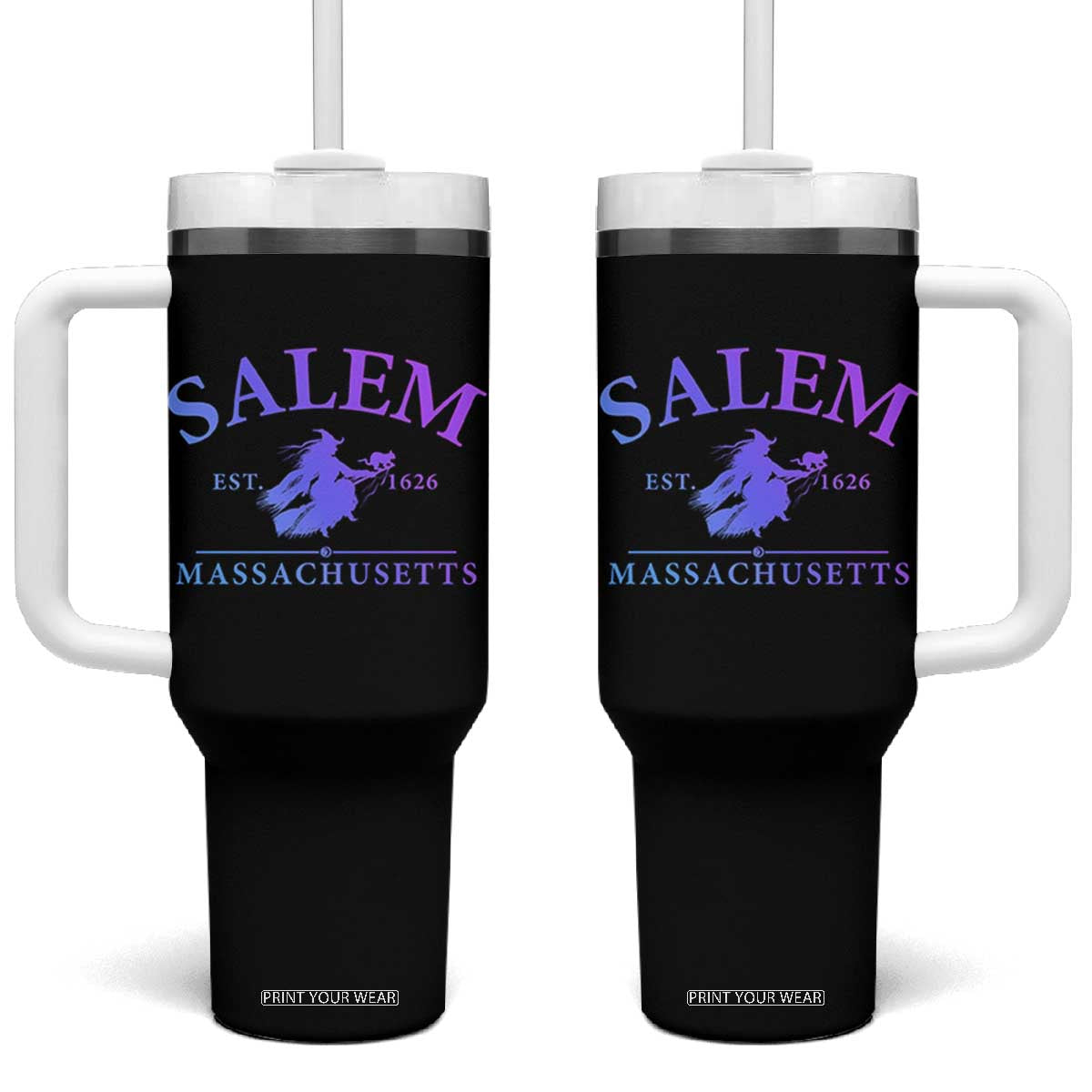 1692 They Missed One Tumbler With Handle Halloween Salem Witch Trials TS10 One Size: 40 oz Black Print Your Wear