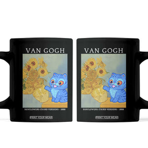 Van Gogh Kpop Fan Coffee Mug Blue Tiger Vintage Art Sunflower Cat TS10 Black Print Your Wear