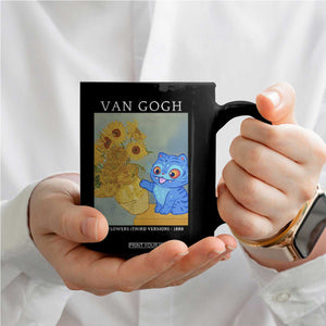 Van Gogh Kpop Fan Coffee Mug Blue Tiger Vintage Art Sunflower Cat TS10 Print Your Wear