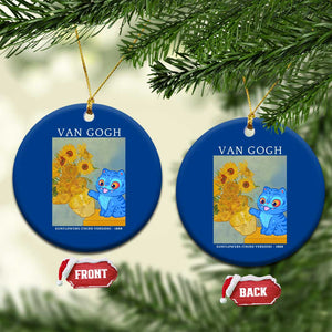 Van Gogh Kpop Fan Ceramic Ornament Blue Tiger Vintage Art Sunflower Cat TS10 1pc Blue Print Your Wear