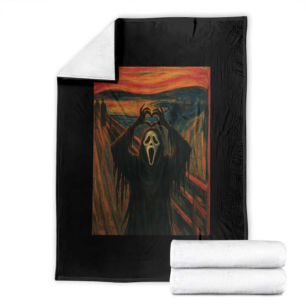 Ghost Heart Hands Throw Blanket Scary Face Horror Halloween TS10 Black Print Your Wear