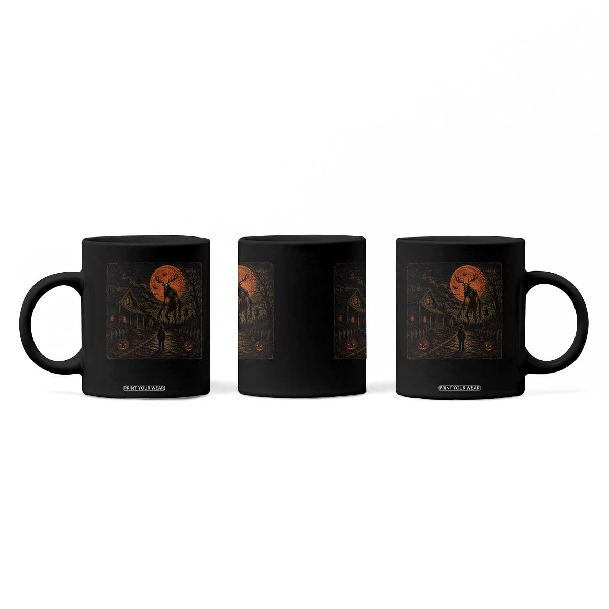 Wendigo Halloween Coffee Mug Vintage Deer Skull Spooky Night Graphic TS10 Print Your Wear