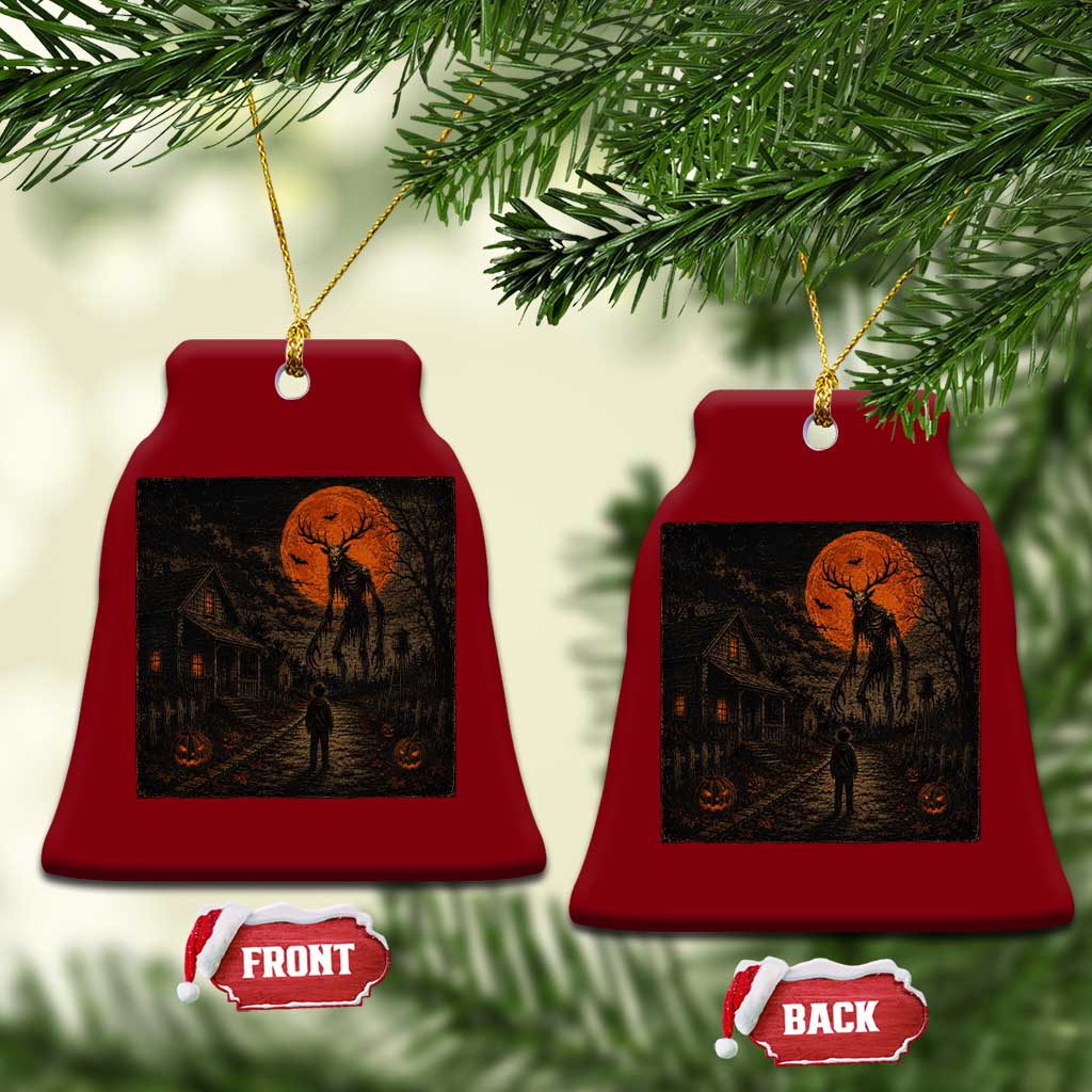 Wendigo Halloween Ceramic Ornament Vintage Deer Skull Spooky Night Graphic TS10 Print Your Wear