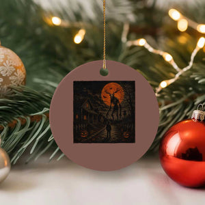 Wendigo Halloween Ceramic Ornament Vintage Deer Skull Spooky Night Graphic TS10 1pc Mocha Print Your Wear
